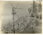 Construction Equipment Overlooking Rocky Hillside