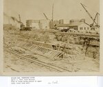 Lock Section: View of Forms Being Placed in Upper Lock, River Side Wall