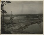 Long-Distance Photograph of the Dam During Construction