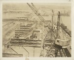 Aerial View of the Construction of Wilson Dam
