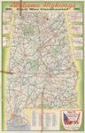 Alabama Highways: Civil War Centennial Map by Alabama State Highway Department
