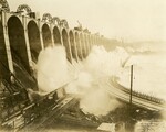 Wilson Dam: Water Pouring Over Crest of Spillway Pool
