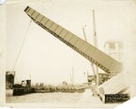 Wilson Dam: Upper End Lock #2, Bridge Raised to Pass First Boat