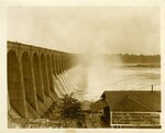 Wilson Dam: General View Showing 33 Gates Open, 4'6'' Showing Hydraulic Jump