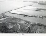 Aerial View of Wilson Dam with Spillways Open
