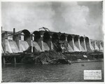 Wilson Dam, Spillway Section: General View of Dam and Arches in Coffer #5