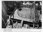 Railroad Bridge: First Concrete Lift on Upstream Half of Pier B Footing by C. Quillen